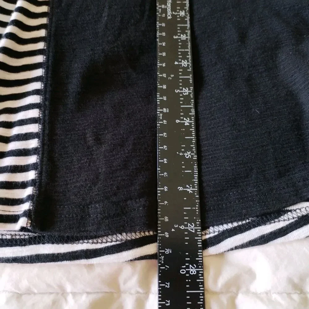 CHAPS‎ Sweater Womens 2XL 3/4 Sleeve Colorblock Stripe Knit White Navy Blue